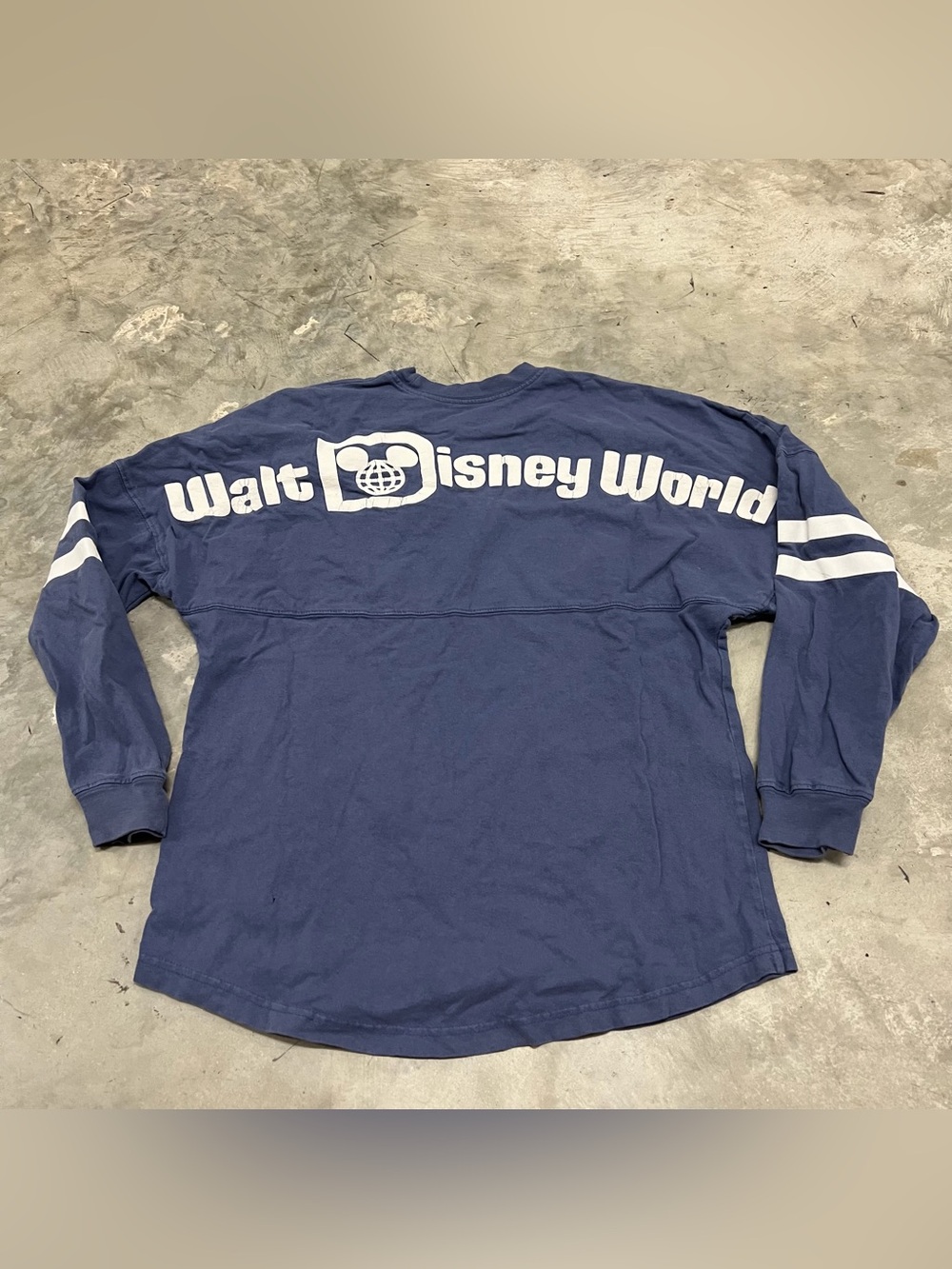 Disney Parks Spirit Jersey DisneyWorld Resort Navy Blue Long Sleeve Small READ